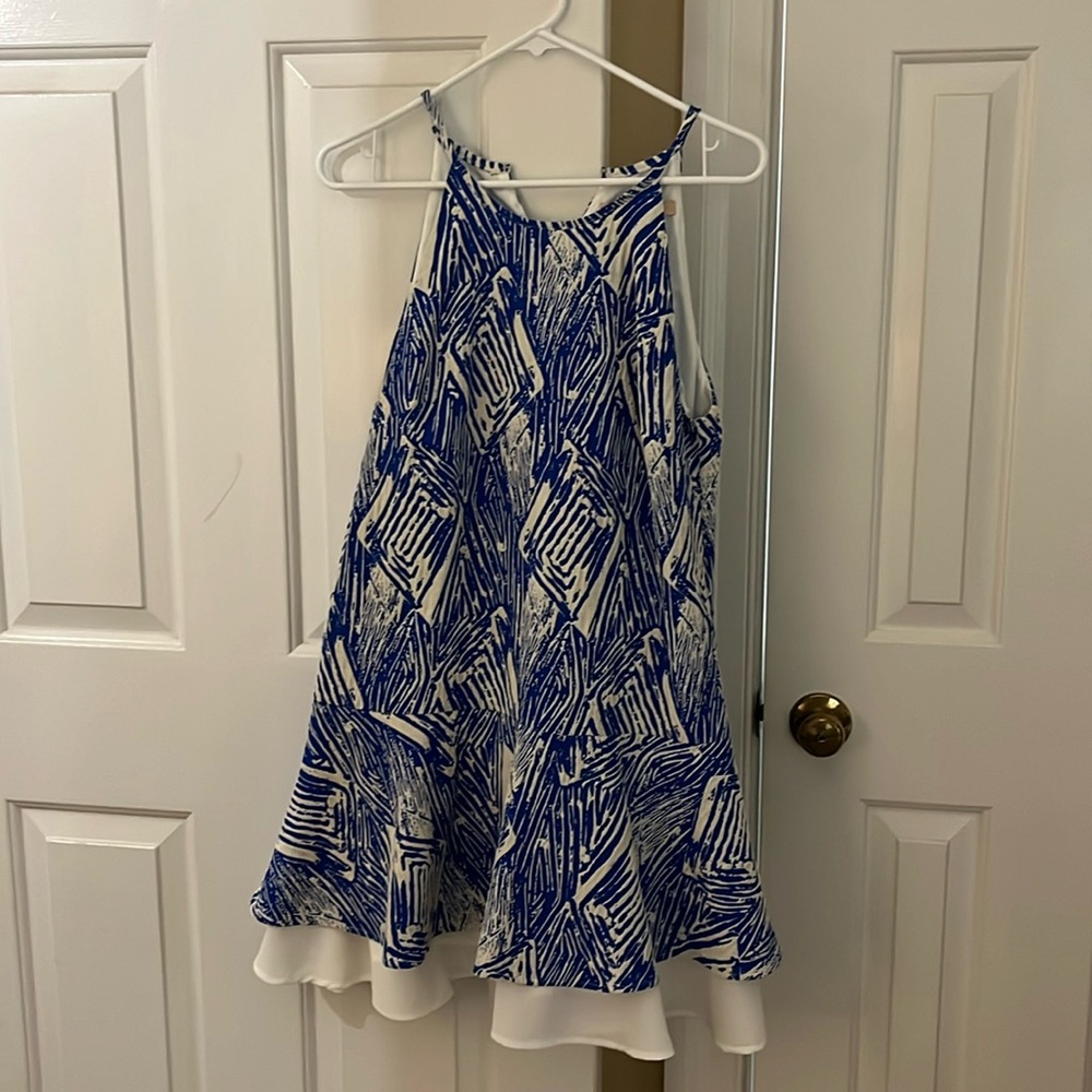 Hutch halter top dress. Lined and thick cotton material